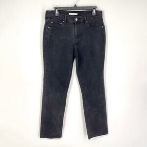Levi's 505 Straight Leg Jeans Womens Sz 30 Black Denim Cotton Blend Stretch